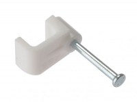 Forgefix Cable Clips Bell Wire White Pack of 100 1.79